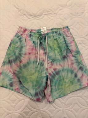 H&M Pastel Tie-Dye Swim Trunks
